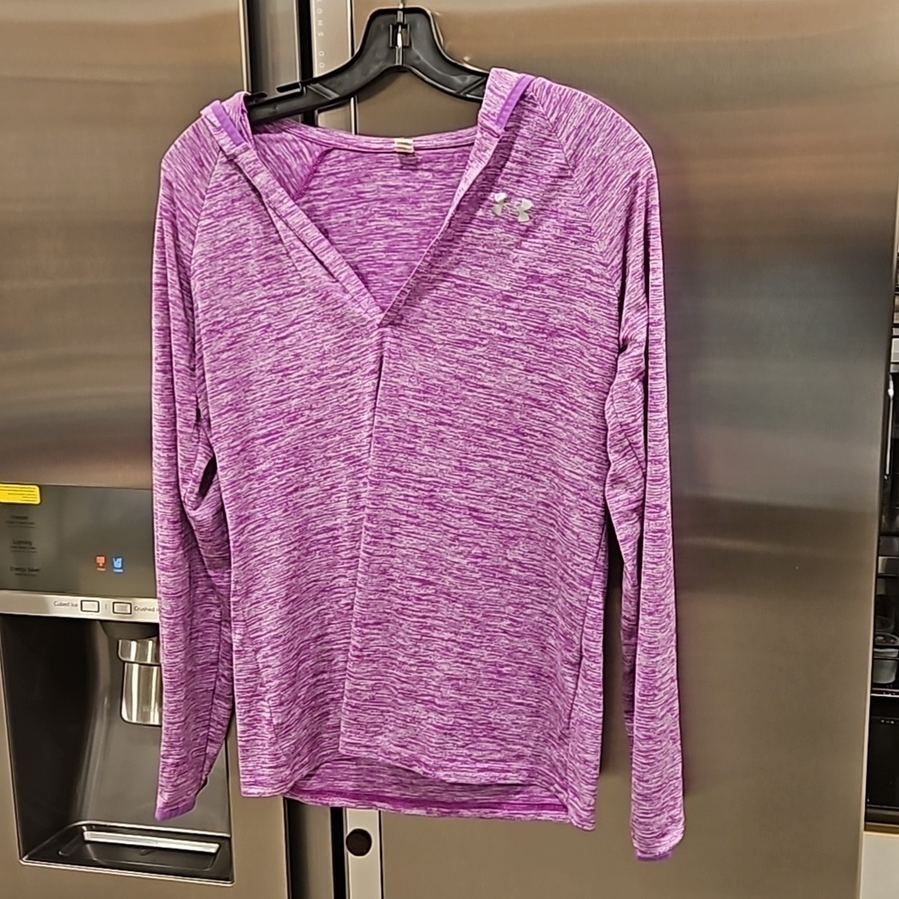 💕UNDER ARMOUR💕 UA Tech Heat Gear Athletic Hoodie ~ Mega Magenta Medium M